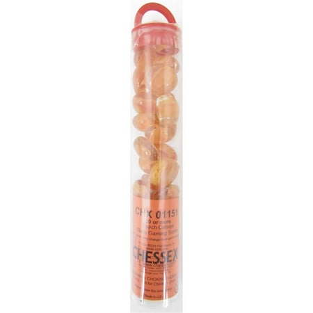 Time2Play Glass Stones Tube - Peach Catseye, 20 Stones TI3306255